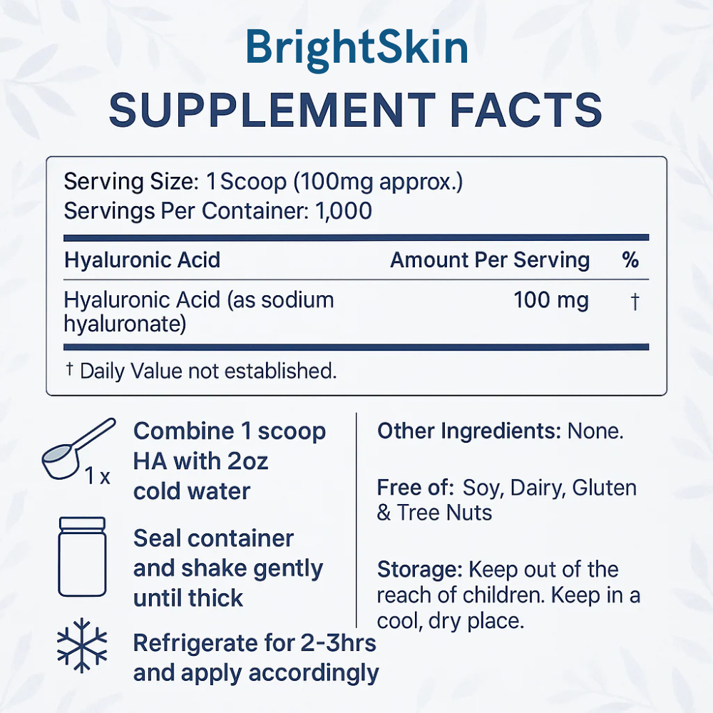 BrightSkin | Lav dit eget Hyaluron Serum. Ren. Glødende. Revitaliserende l Vanero