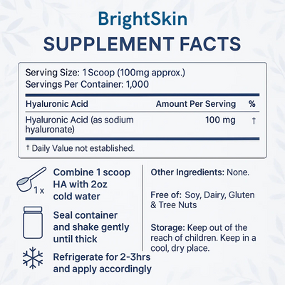 BrightSkin | Lav dit eget Hyaluron Serum. Ren. Glødende. Revitaliserende l Vanero