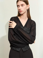 Dame Bluse Polyesterblanding | Løs Pasform Bluse Med Lanterneærmer | Let Design Til Arbejde & Hverdagsbrug | Vanero