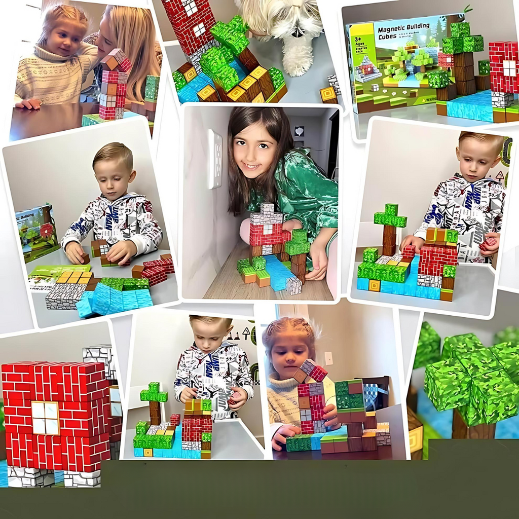 Byggesæt Plast | Magnetiske Byggeklodser til Kreative Konstruktioner | Aktivitetslegetøj | Vanero
