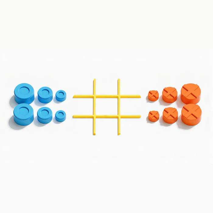 Elektronisk Tic Tac Toe Spil | Bærbart Hukommelses- & Strategispil | Børn & Voksne | Vanero