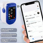 Fingertip Pulsoximeter | SpO₂- & Pulsmåling Med Display | Bærbar Én-Knaps Måleenhed | Vanero