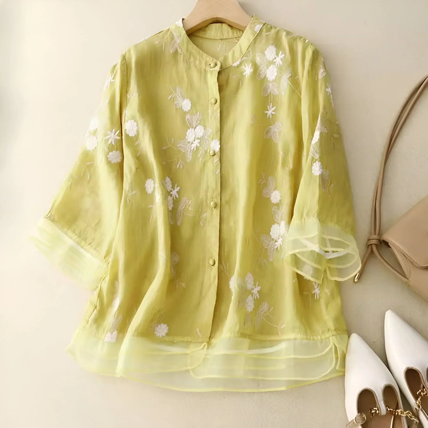 Emma l Let og Elegant Bomuldsbluse l Vanero