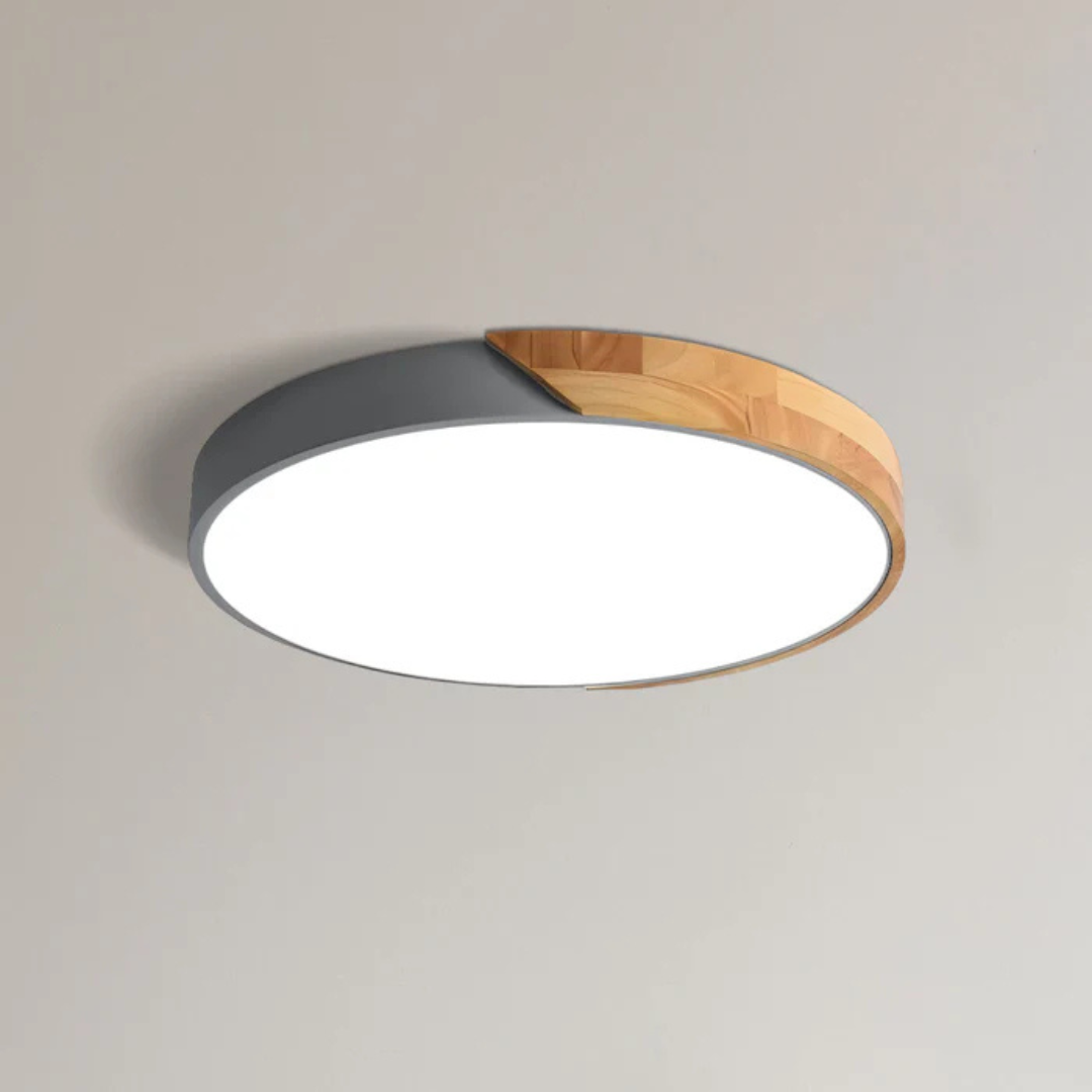 Delos | Scandinavisk Træ LED Plafondlampe med Energieffektiv Belysning | Vanero