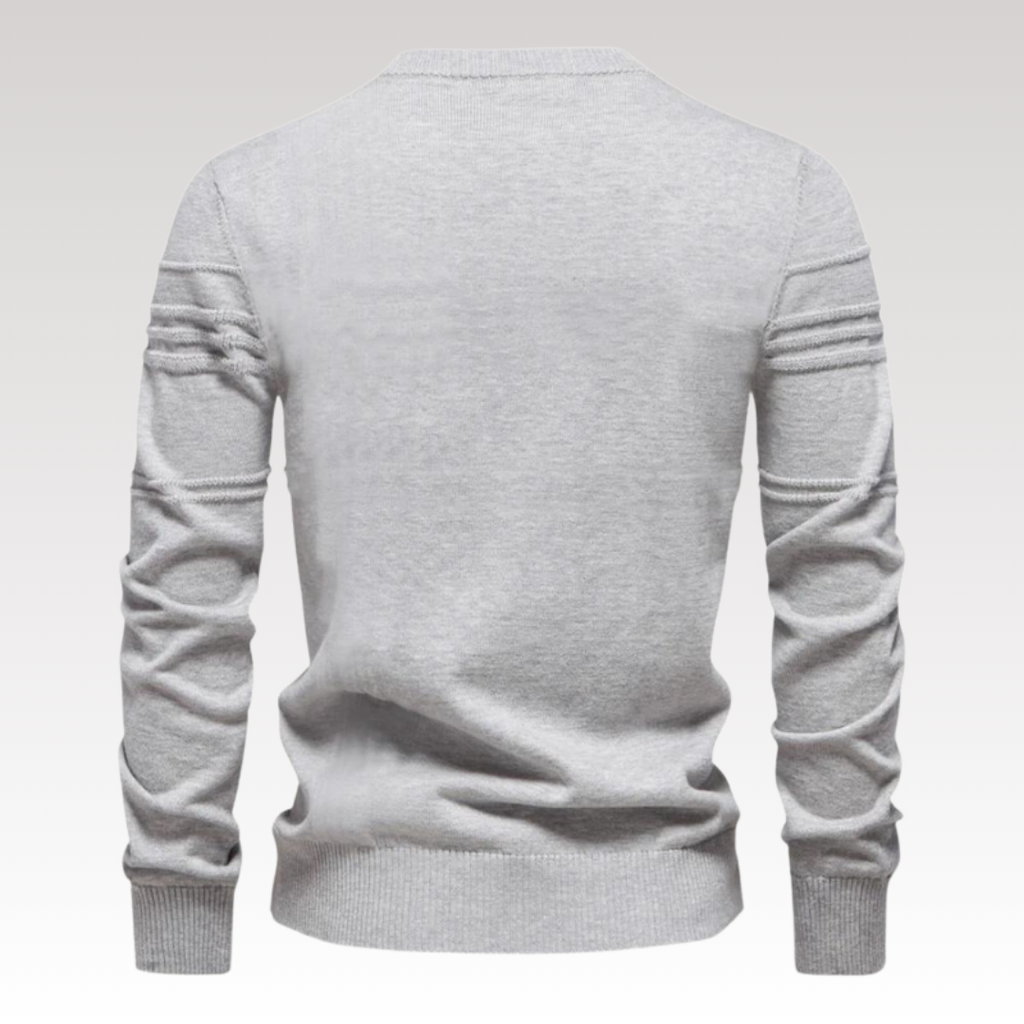 Herretrøje Strikmateriale | Regular Fit Sweater | Ternet Mønster Med Lange Ærmer til Hverdags- & Køligt Vejr Brug | Vanero