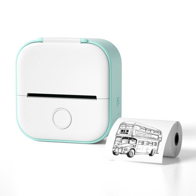 Mini Printer Med Gratis Rulle | Revolutionerende Bærbar Printer Hvid | Vanero