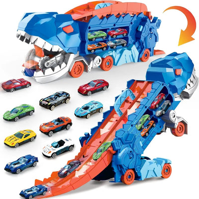 DinoTracks l DINOSAURER TRANSFORMER MED SKIDEBANER & BILER l Vanero