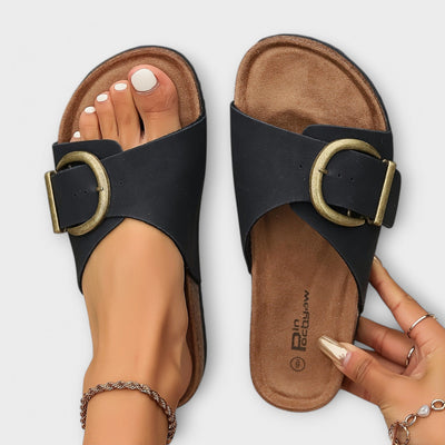 Joanna | Stilfulde Buckle Slide Sandaler l Vanero
