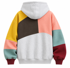 Herre Color Block Hoodie | Hætte Med Snøre & Kængurulomme | Langærmet Patchwork Pullover Til Hverdag & Streetwear | Vanero