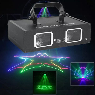 RGB Linjeskannende Laserlys B1 | Kraftfuldt Lysshow Effekt | Vanero