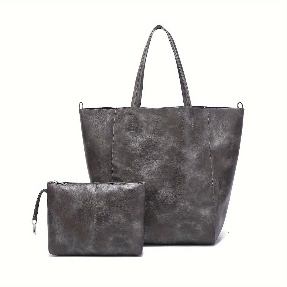 Rummelig Shopper Taske | Minimalistisk Design | Inkl. Clutch | Vanero
