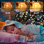 Stjerneprojektor | USB Genopladelig LED Natlampe Med Timer | Projektor Til Børneværelser | Vanero