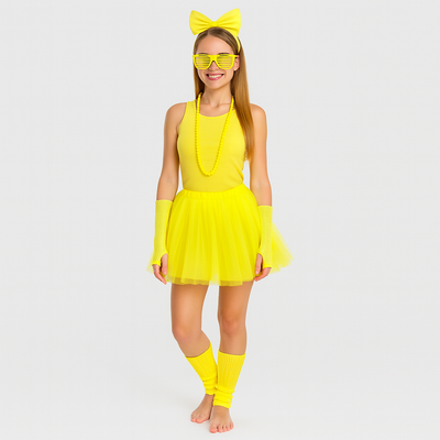 80'erne Damen kostumesæt – Retro 6-Delt Outfit til Fest og Halloween | Vanero
