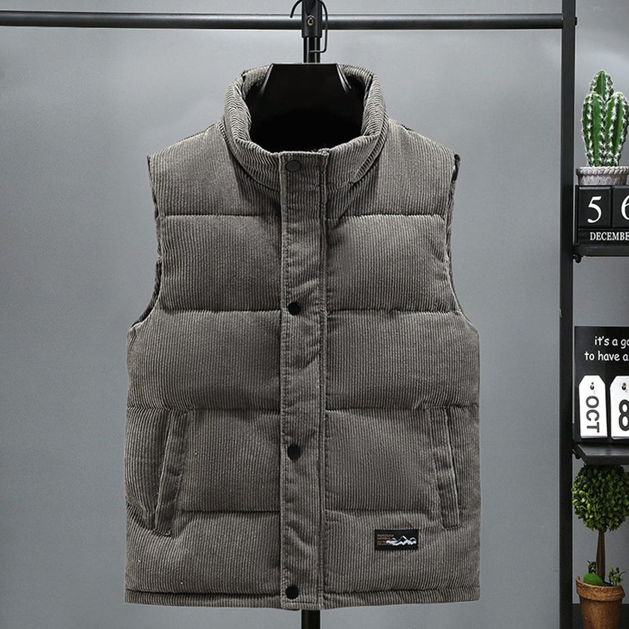 Herrevest Isoleret Tekstilmateriale | Regular Fit Puffervest | Ærmeløst Lag-På-Lag Design til Hverdags- & Køligt Vejr Brug | Vanero