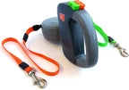 Dobbelt Indtrækbar Hundesnor Rivfast Nylon & ABS | Tangle-Fri Design med 360° Drejeled | Uafhængig Kontrol til To Hunde | Vanero