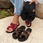 Damesandaler Mesh Tekstil | Fleksibel Pasform Sommersandaler | Perforeret Overdel med Polstret Fodseng til Hverdag & Sommerbrug | Vanero