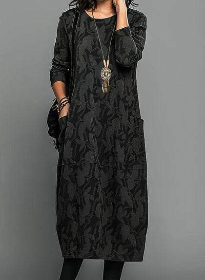 Cassie l Casual Rund Hals Vinterkjole l Vanero