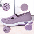 Damesandaler Mesh Tekstil | Regular Fit Gåsandaler | Åben Tå med Gummisål til Hverdagsbrug & Gang | Vanero