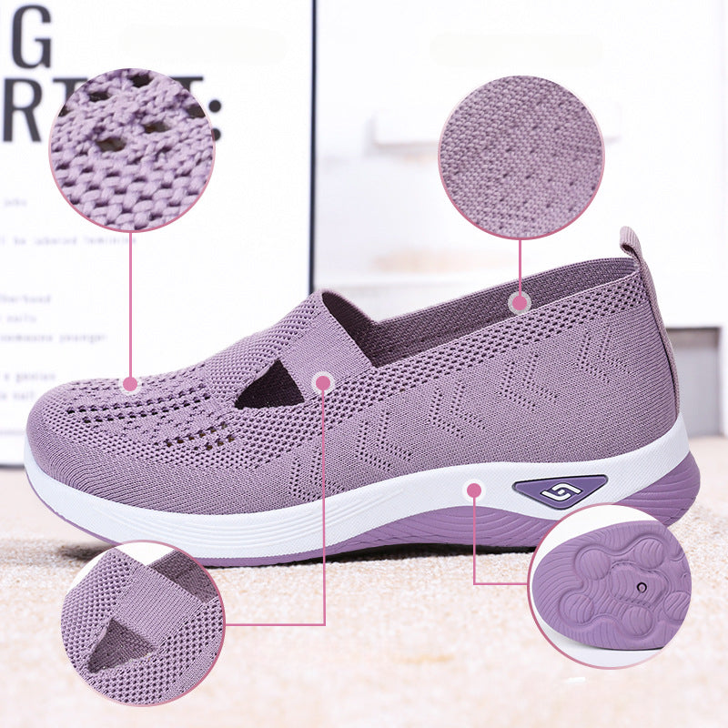 Damesandaler Mesh Tekstil | Regular Fit Gåsandaler | Åben Tå med Gummisål til Hverdagsbrug & Gang | Vanero