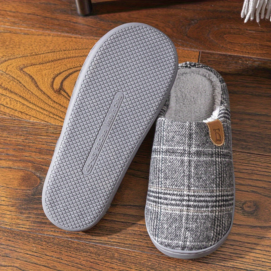 Unisex Hjemmesko Plysmateriale | Memory Foam Indendørs Fodtøj | Skridsikker Sål Til Hjemmebrug & Afslapning | Vanero