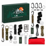 24-Dages Adventskalender Med Udendørs Værktøj | Camping- & Vandringstilbehør | Julenedtællingssæt Med Diverse Brugsredskaber | Vanero