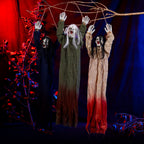 Halloween Hængende Spøgelsesdekoration | Spøgelsesophæng Med Langt Hår | Til Indendørs & Udendørs Brug | Vanero
