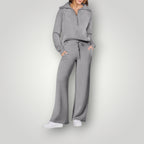 Eloise Bomuldsblanding | Afslappet Pasform Loungewear-Sæt | Todelt Design Med Elastisk Linning til Hjemmebrug & Daglig Brug | Vanero