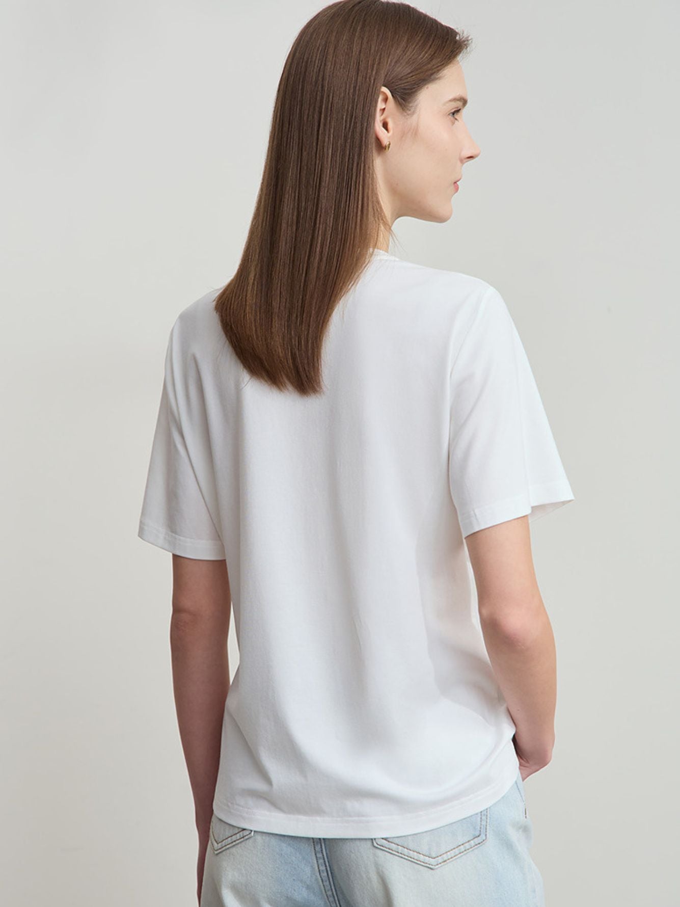 Dame V-Hals Bluse Polyesterblanding | Relaxed Fit Langærmet Top | Justerbar Snøring Til Hverdag & Arbejde | Vanero