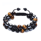 Tigerøje Armbånd Naturstensdesign | Justerbart Dobbeltlags Smykke | Til Hverdagsbrug & Særlige Anledninger | Vanero