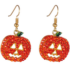Hængeøreringe Med Græskarvedhæng | Legeringskonstruktion & Let Design | Halloween & Temafester | Vanero