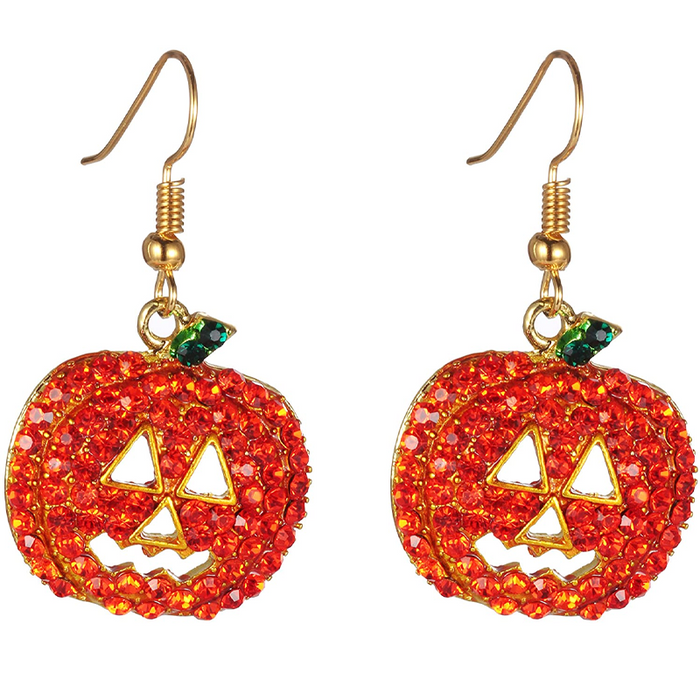 Hængeøreringe Med Græskarvedhæng | Legeringskonstruktion & Let Design | Halloween & Temafester | Vanero