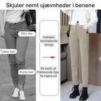 Dame Bukser Bomuldsvelour Med Fleecefor | Højtaljet Pencil-Leg Bukser | Isoleret Design Til Vinter & Hverdagsbrug | Vanero