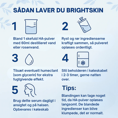 BrightSkin | Lav dit eget Hyaluron Serum. Ren. Glødende. Revitaliserende l Vanero