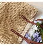 Mulepose Rattanmateriale | Standard Pasform Bæretaske | Rummeligt Flettet Design Til Hverdagsbrug Indkøb & Fritid | Vanero