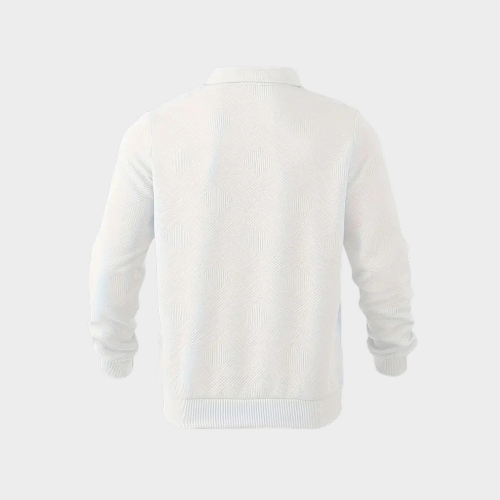 Dametrøje Strikmateriale | Afslappet Pasform Sweater | Geometrisk Mønster til Hverdags- & Køligt Vejr Brug | Vanero