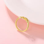 I Love You Forever Legering Konstruktion | Justerbar Ring | Graveret Tekstdesign til Hverdagsbrug & Særlige Anledninger | Vanero