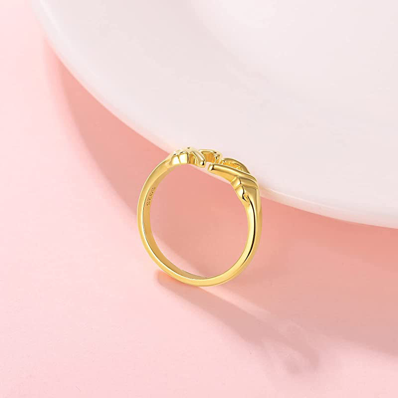 I Love You Forever Legering Konstruktion | Justerbar Ring | Graveret Tekstdesign til Hverdagsbrug & Særlige Anledninger | Vanero