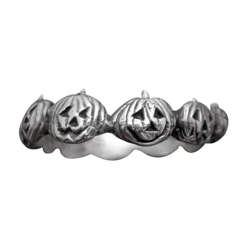 Græskarring Legeringsmetal | Justerbar Pasform Ring | Halloween Inspireret Design Til Temafester & Cosplay | Vanero