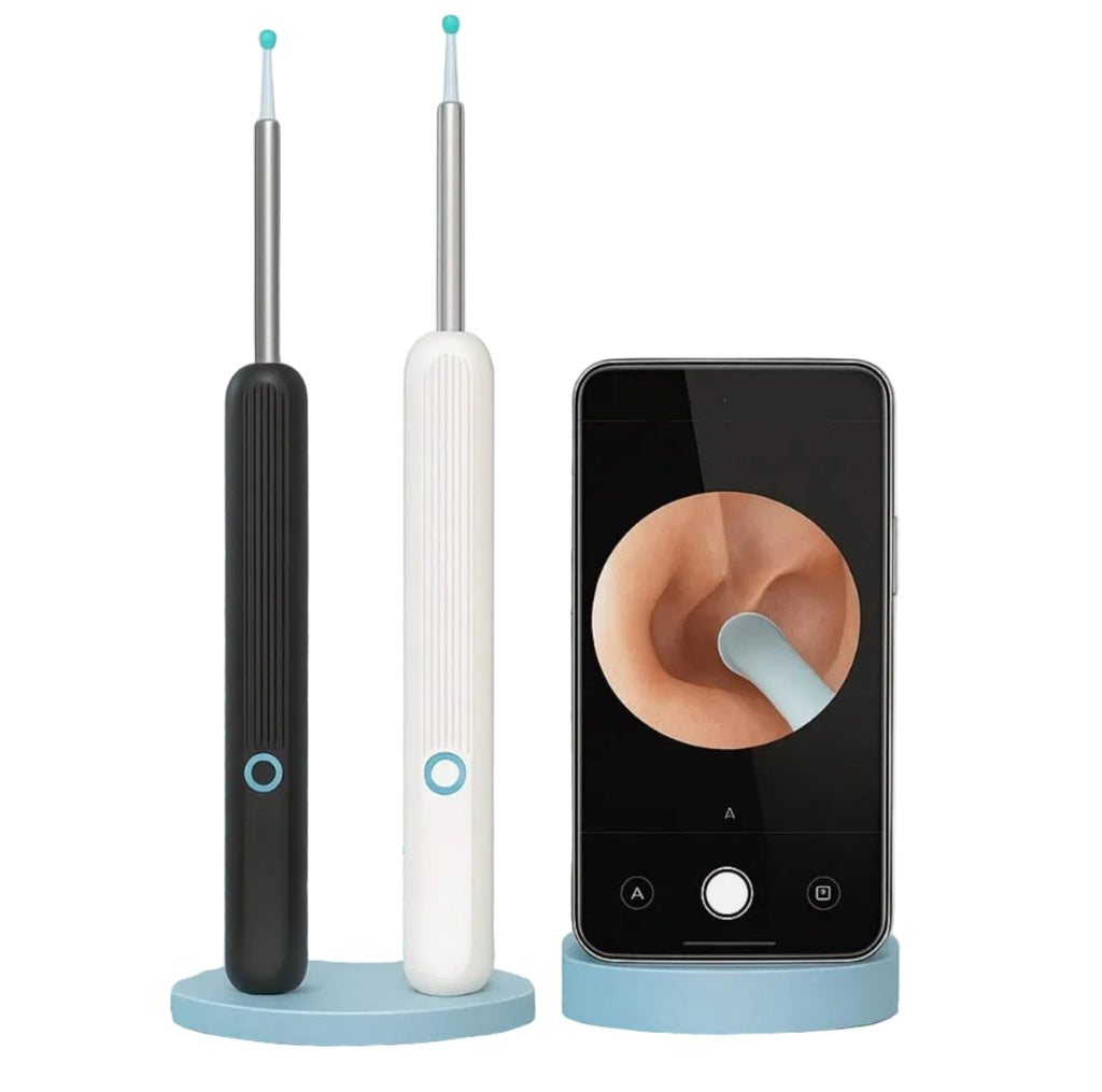 Smart Ørenrenser Med HD Kamera | Bluetooth & WiFi Tilsluttet Øreplejeenhed | Transportabelt Design | Vanero
