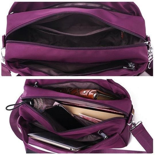 Crossbody Taske Slidstærkt Tekstil | Justerbar Pasform Rejsetaske | Flerrums Opbevaring Til Hverdagsbrug Rejser & Byaktiviteter | Vanero
