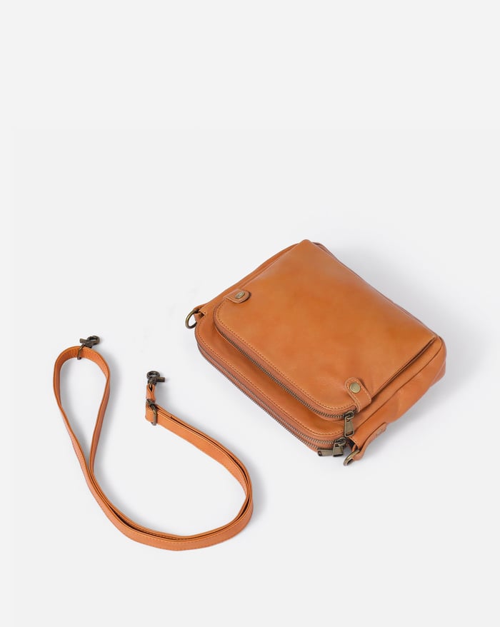 Dame Crossbody Taske PU-Læder | Multi-Rums Rejsetaske Design | Justerbar Rem Til Hverdag & Rejser | Vanero