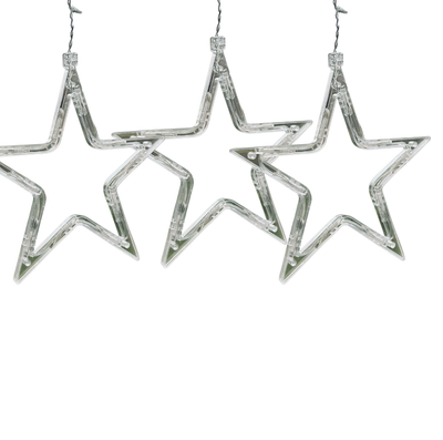 Lyskæde med 12 Stjerner | Godkendt til Inde / Ude | Vanero