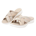 Dame Sommersandaler | Slip On Sandaler Med Polstret Fodseng Og Mønstret Ydersål | Hverdagsbrug | Vanero