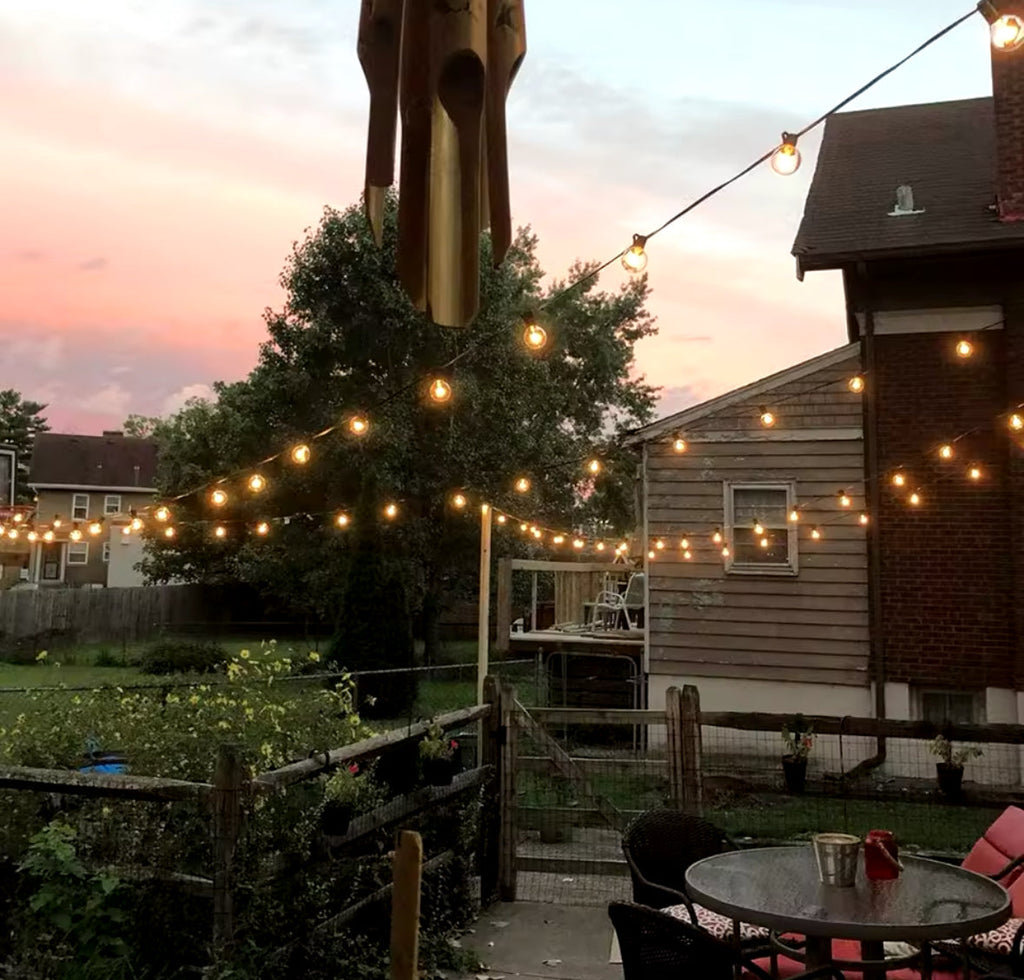 Udendørs LED Lyskæde 15M IP65 Design | Varm Hvid Have & Terrasselys | Pergola Altan Spiseområde & Udendørs Brug | Vanero