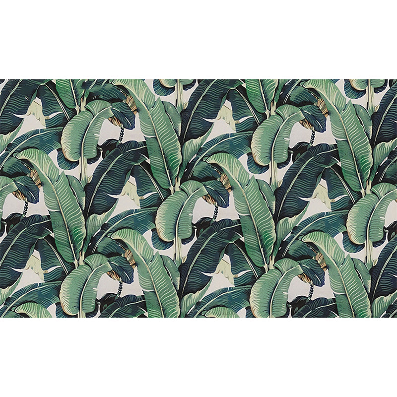 Vægmaleri Klistermærke Med Bananbladsmønster | Non-Woven Vægbeklædning Med Botanisk Design | Indendørs Vægdekoration Til Opholdsrum | Vanero