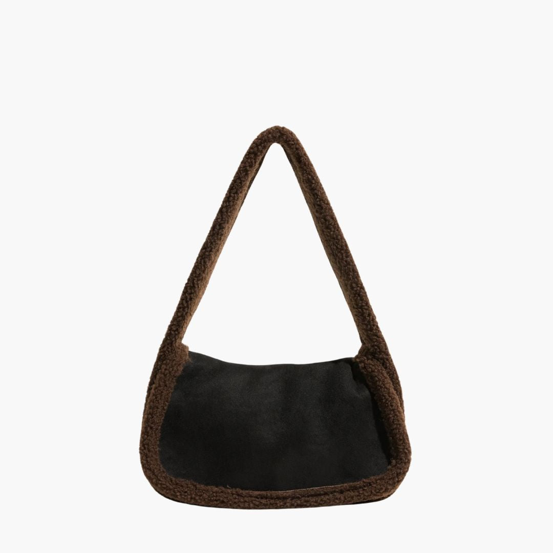 Baguette Taske med Teddy Detaljer | Blød Struktur | Trendy Design | Vanero