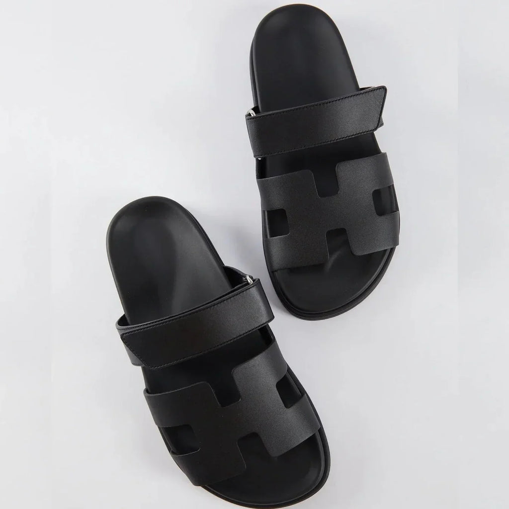 Damesandaler Syntetisk Læder | Slip-On Pasform Sommersandaler | Polstret Sål med Skridsikker Ydersål til Fritid & Hverdagsbrug | Vanero
