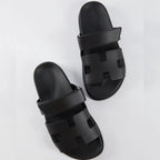 Damesandaler Syntetisk Læder | Slip-On Pasform Sommersandaler | Polstret Sål med Skridsikker Ydersål til Fritid & Hverdagsbrug | Vanero