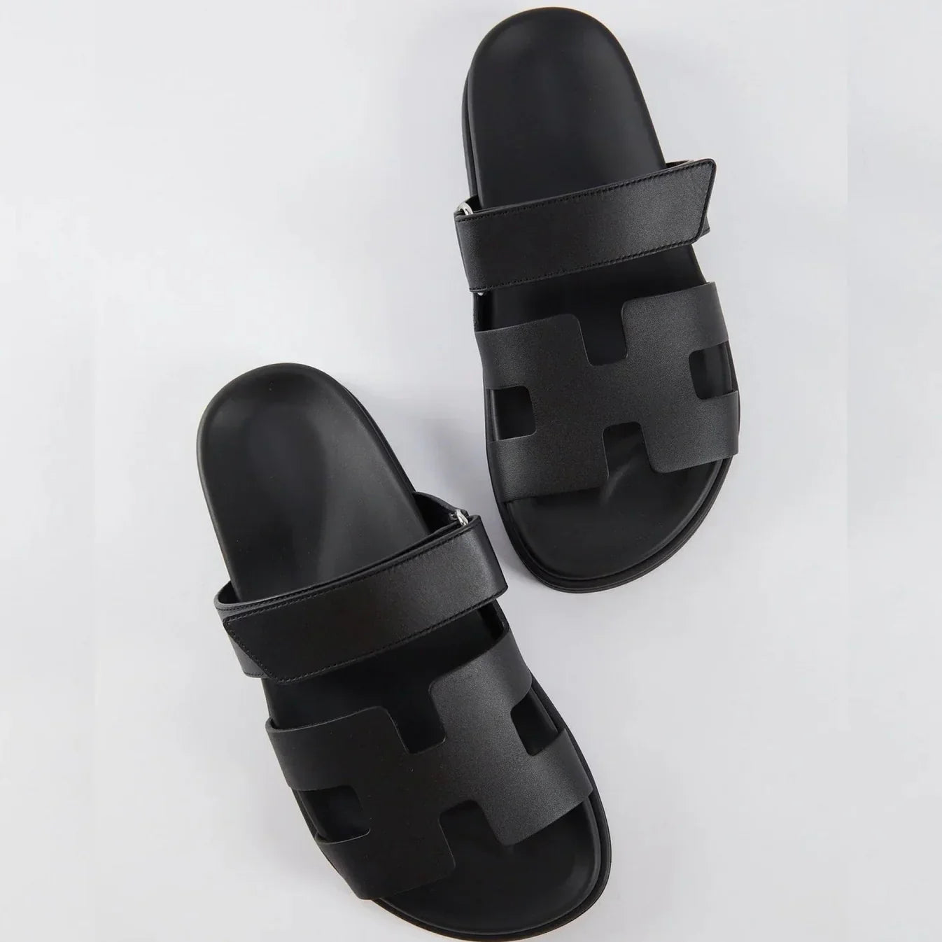 Damesandaler Syntetisk Læder | Slip-On Pasform Sommersandaler | Polstret Sål med Skridsikker Ydersål til Fritid & Hverdagsbrug | Vanero