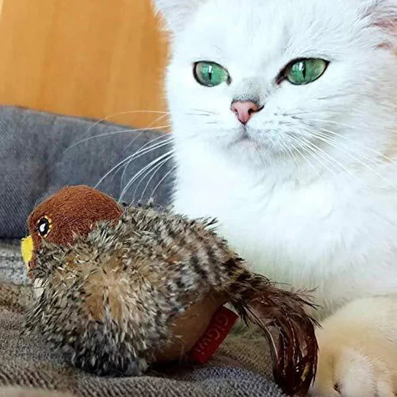 Catfri BirdToy | Interaktiv Kvidrende Fugl Legetøj Til Katte | Vanero